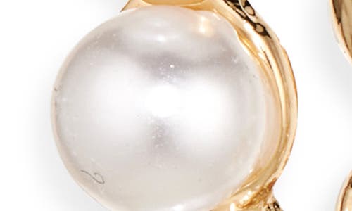 Cara Faux Pearl Hoop Earrings