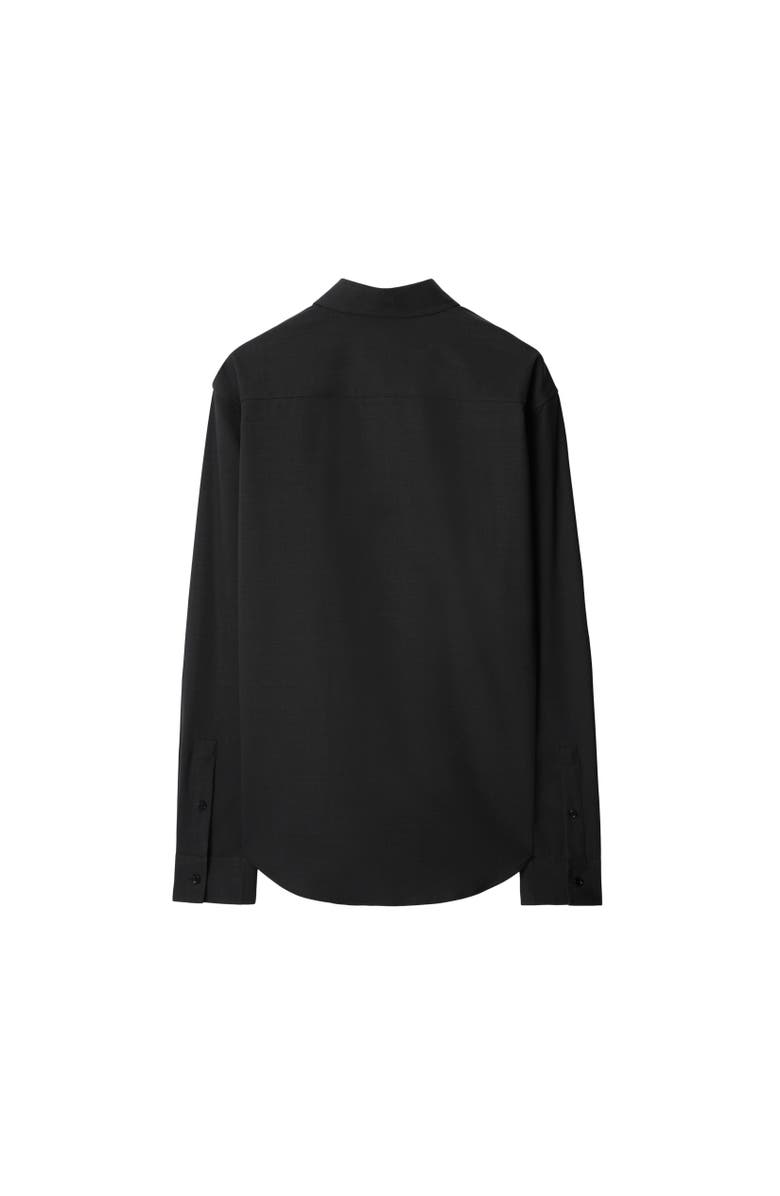 Burberry Stretch Wool Shirt, Alternate, color, Brisk