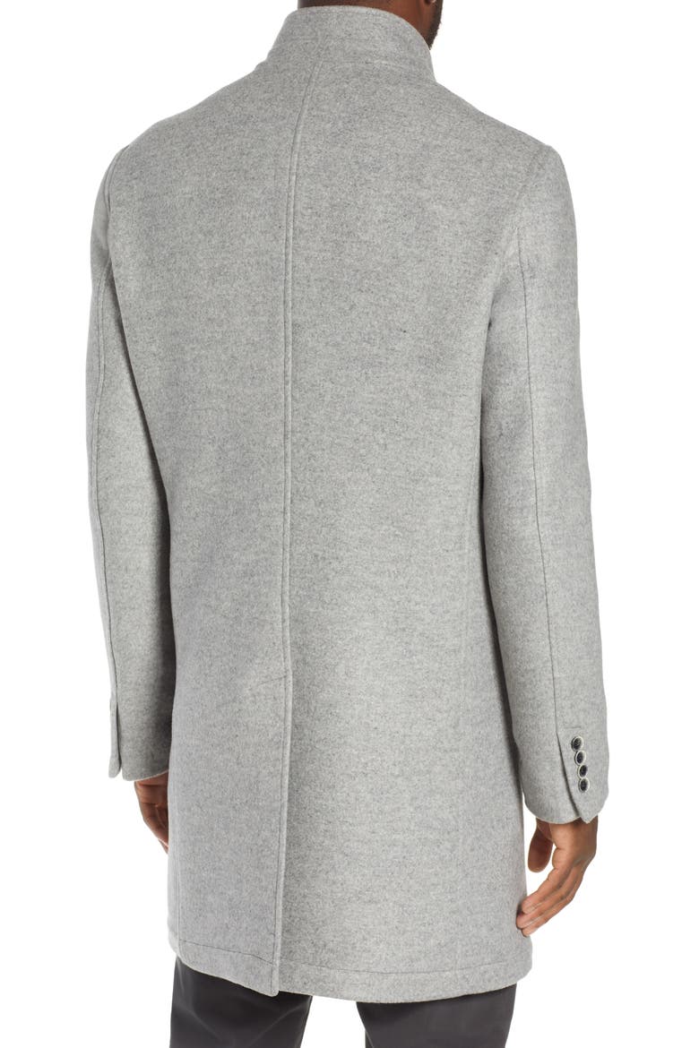 Camden Double Face Wool Blend Coat, Alternate, color, LIGHT GREY