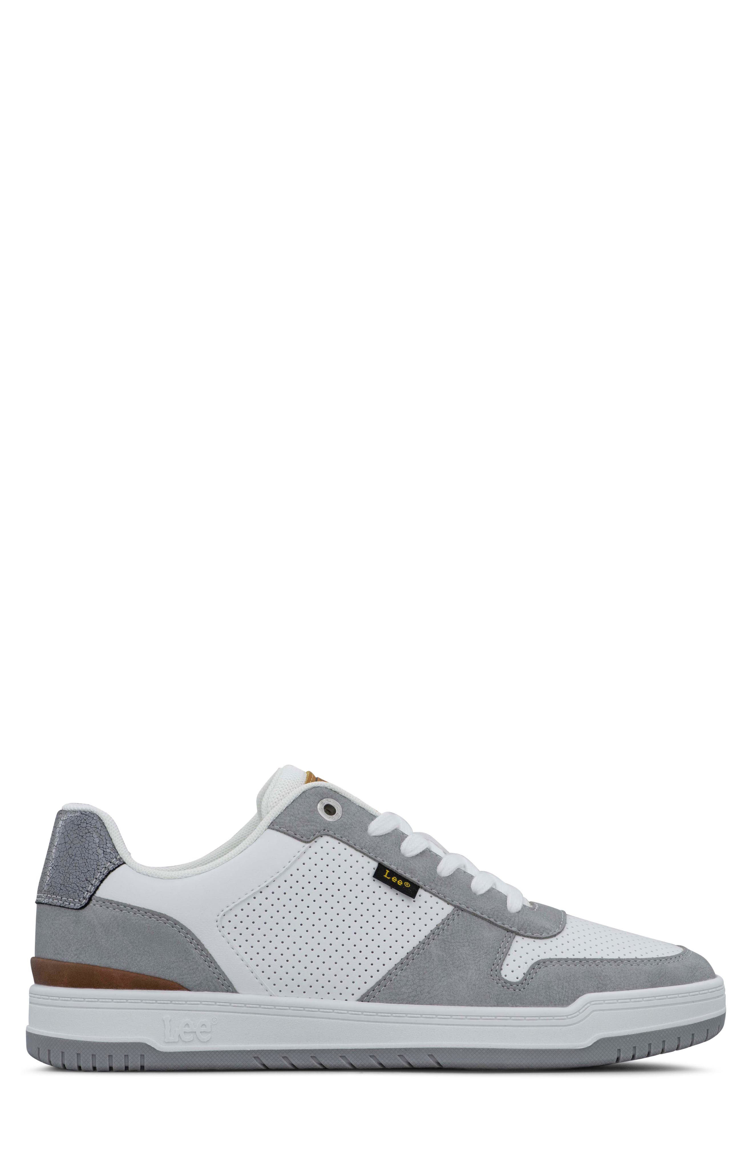 Specter Core Faux Leather Sneaker, Alternate, color, WHITE/ PLAT GREY/ DARK GREY
