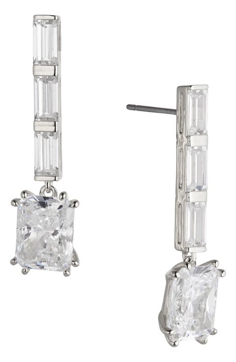 Chateau Crystal Linear Drop Earrings