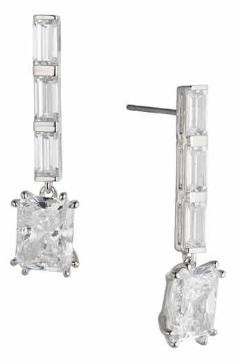 Nadri Chateau Crystal Linear Drop Earrings