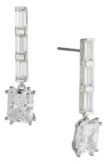 NADRI NADRI CHATEAU CRYSTAL LINEAR DROP EARRINGS