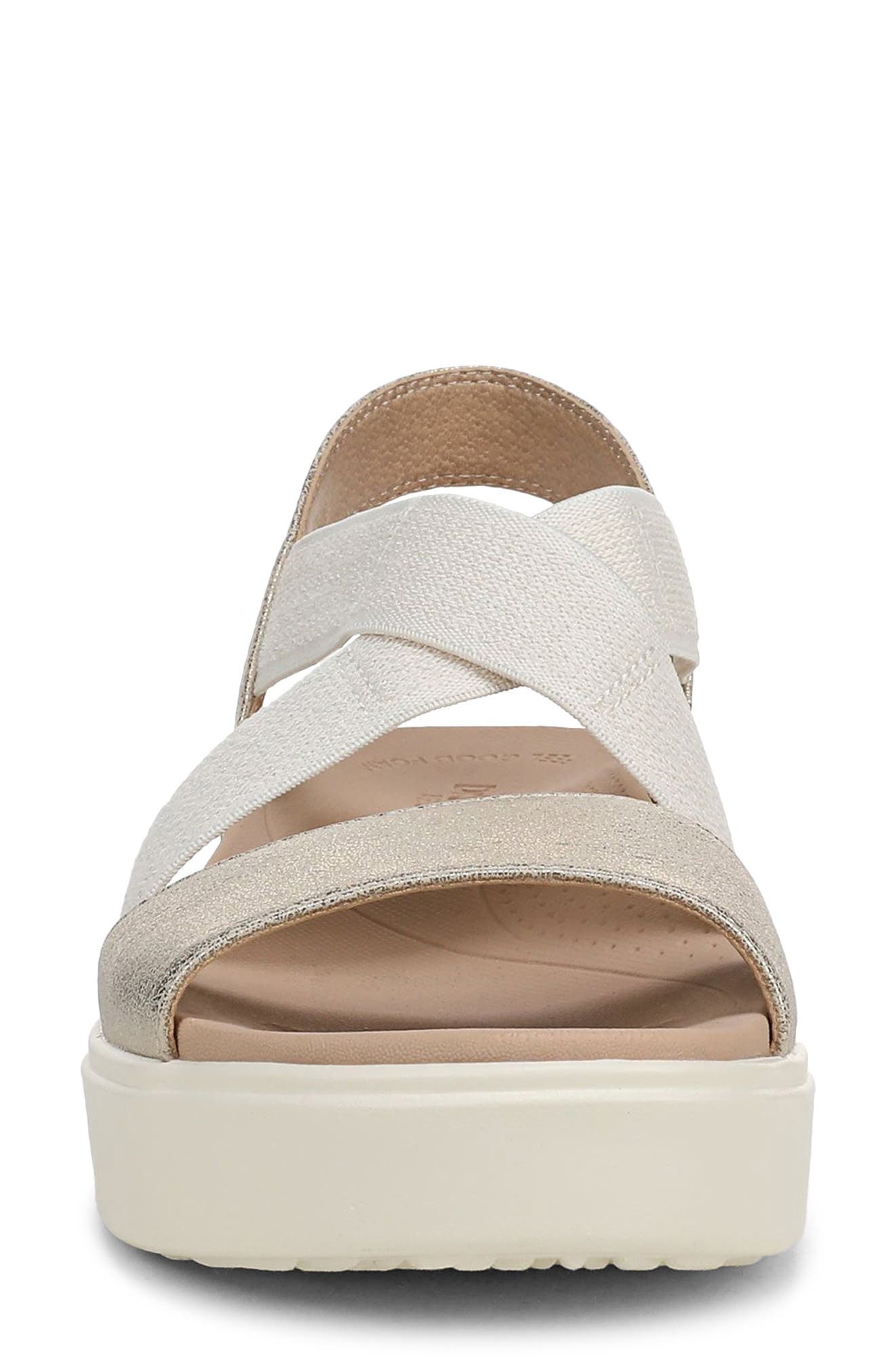 Madicldease Slingback Platform Wedge Sandal, Alternate, color, GOLD