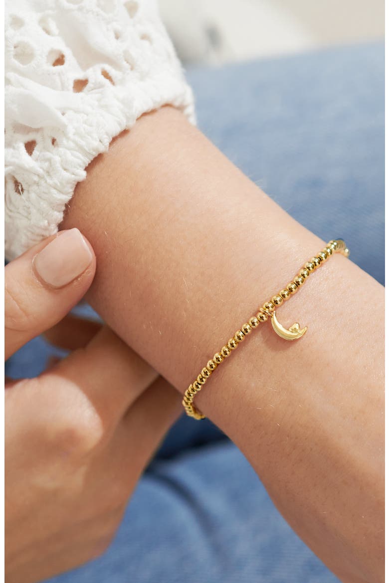 Gold A Little 'Love You To The Moon And Back' Bracelet, Alternate, color, Metallic Gold