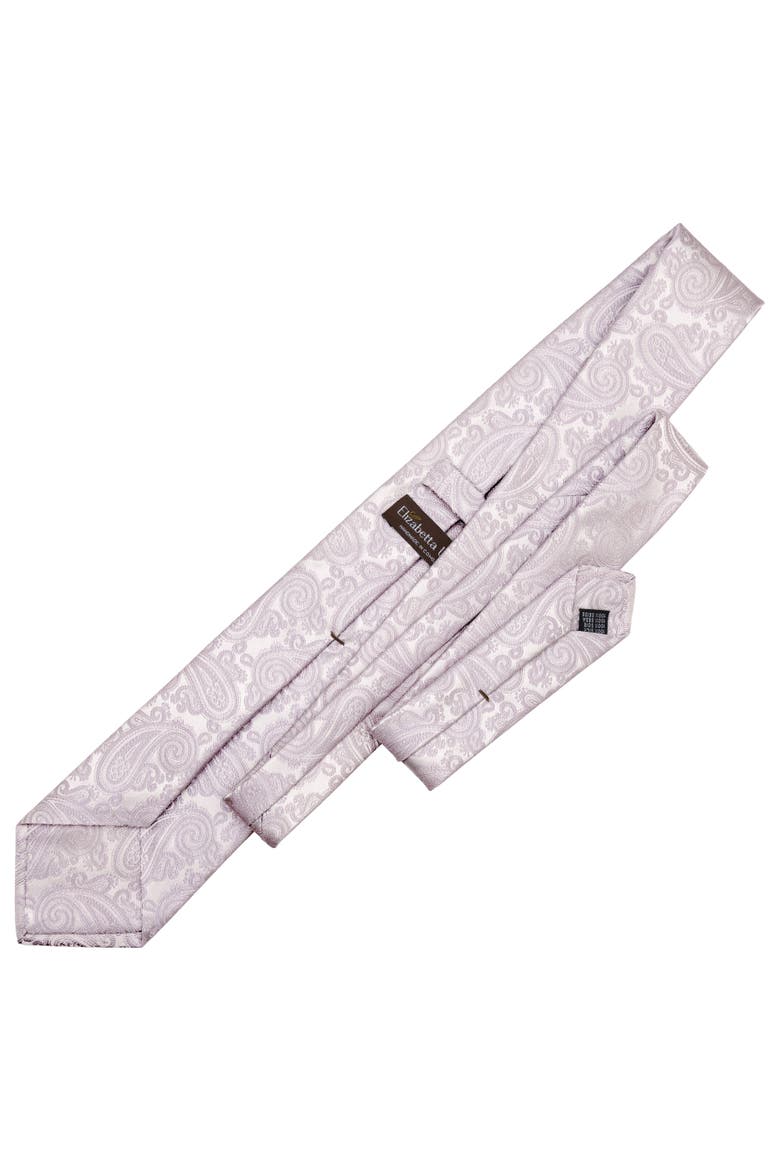Soave - Extra Long Silk Jacquard Tie for Men, Alternate, color, Light Lavender