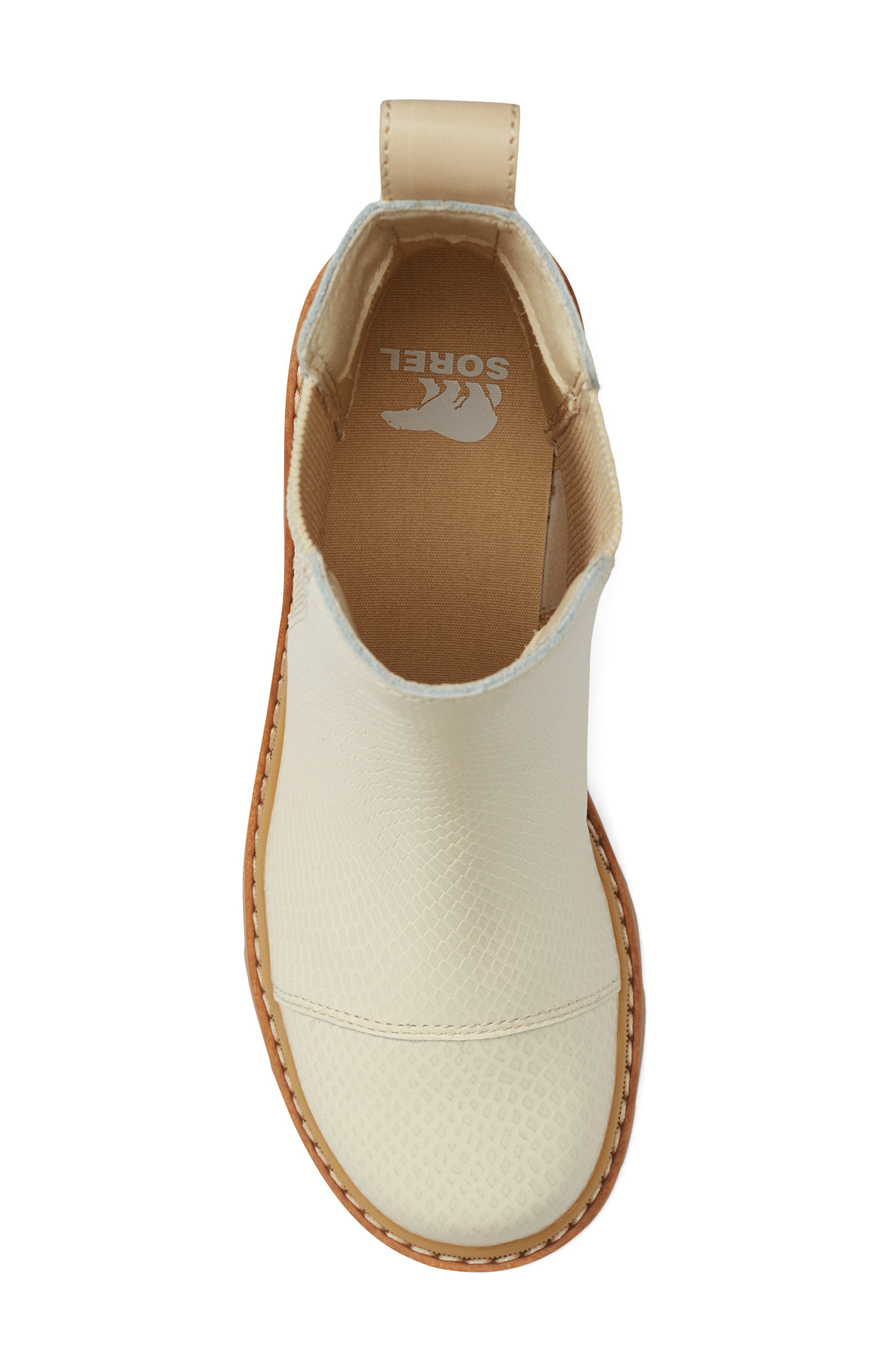 Joan Now Waterproof Chelsea Boot, Alternate, color, BLEACHED CERAMIC/ GUM 16