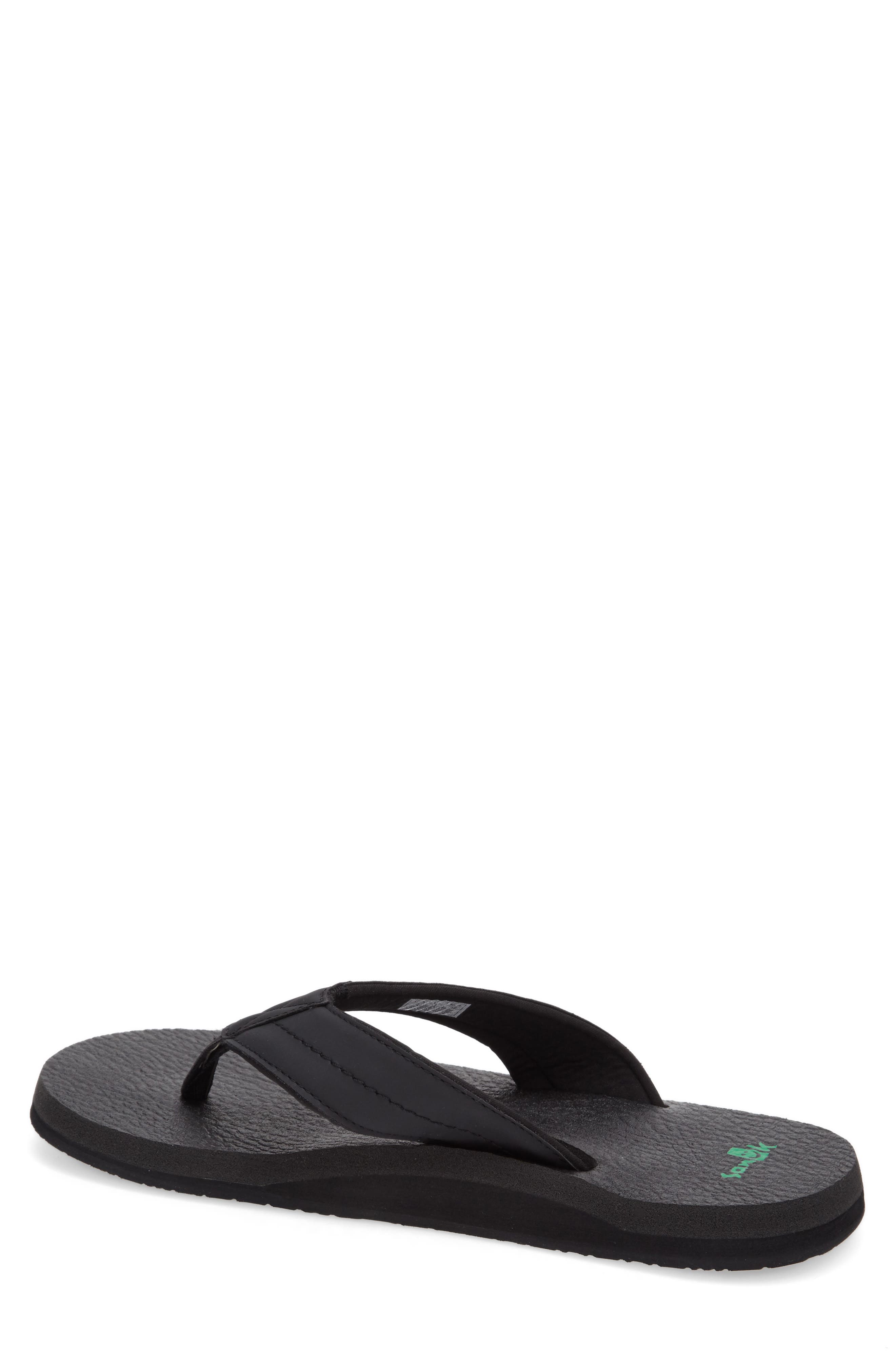 Sanuk 'Beer Cozy 2' Flip Flop, Alternate, color, Black