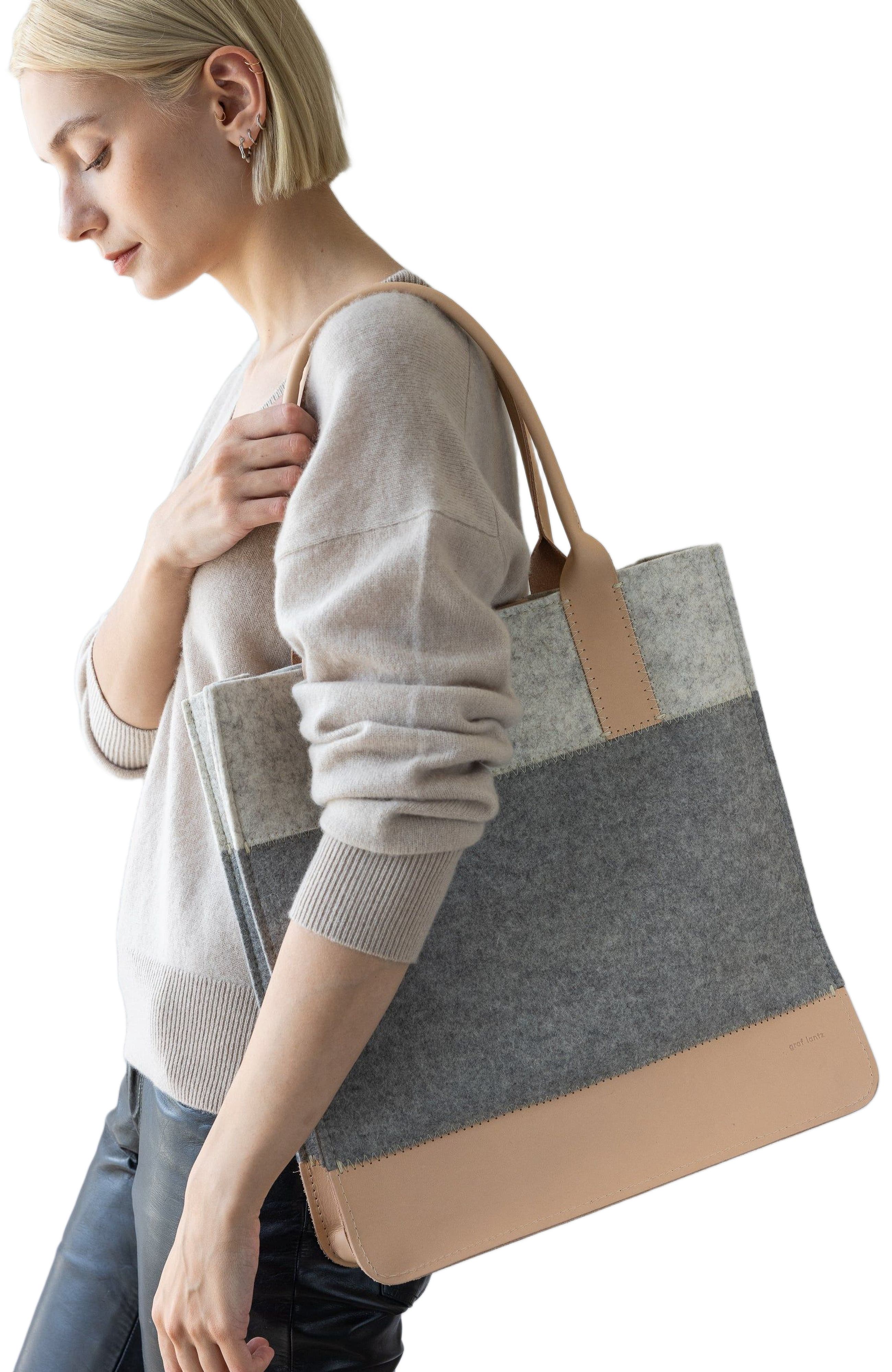 Jaunt Merino Wool Tote, Alternate, color, Granite  / Natural