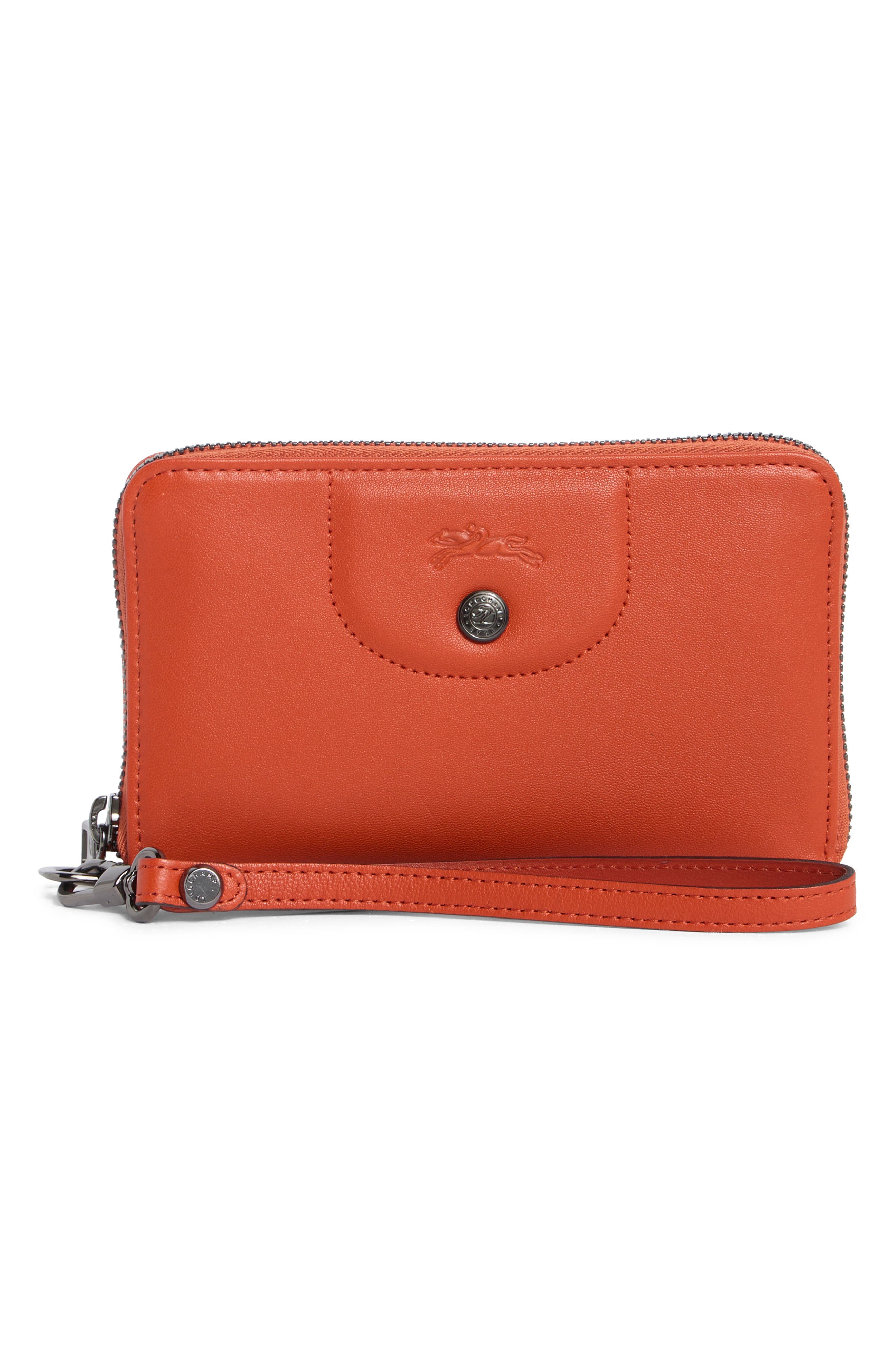 Longchamp Le Pilage Cuir Zip Wristlet Wallet