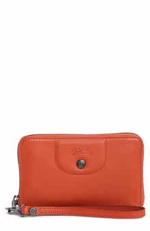 Longchamp Le Pilage Cuir Zip Wristlet Wallet