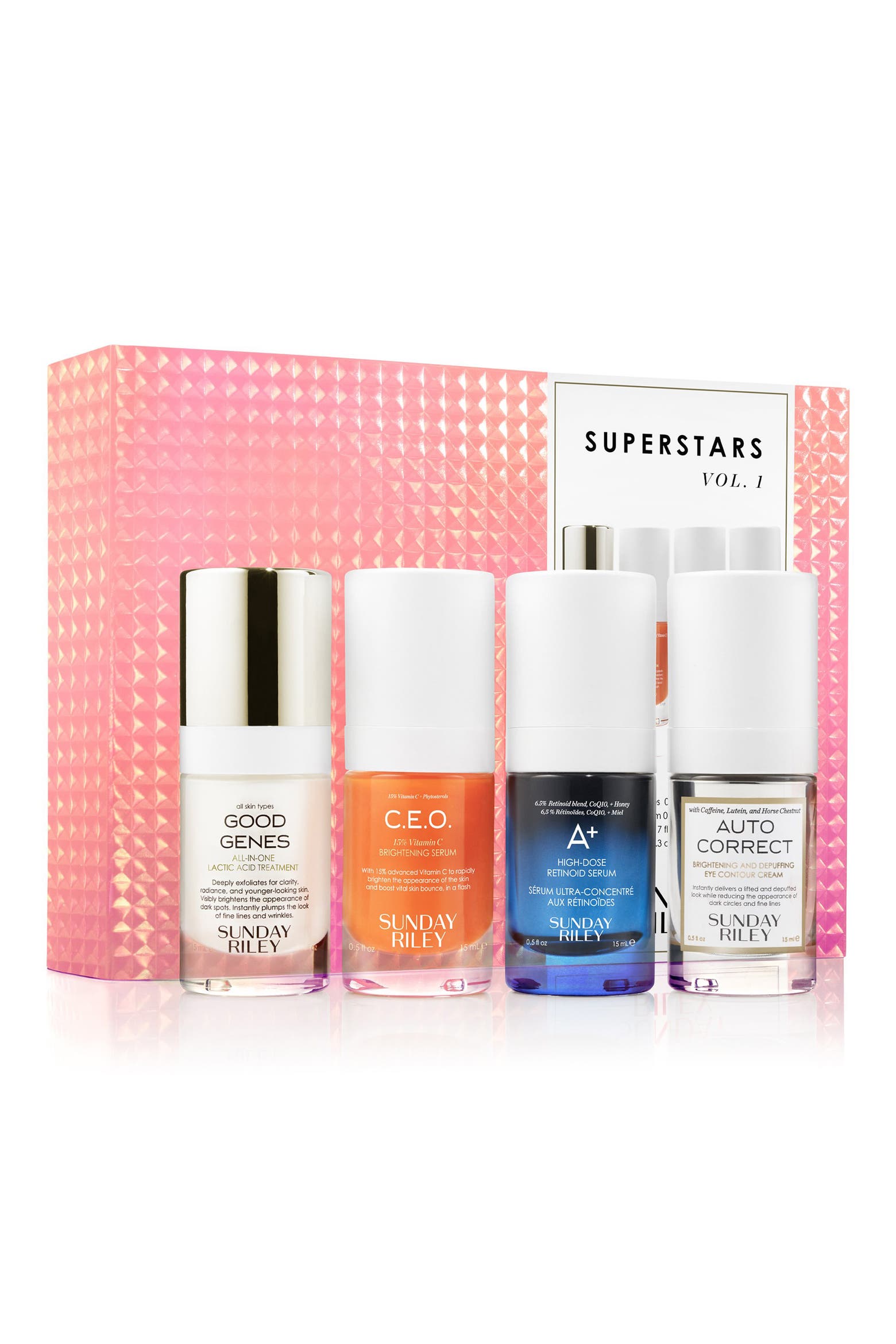 Padding Under Skin Sunday Riley Superstars Skin Care Set USD $193 Value (Women ...