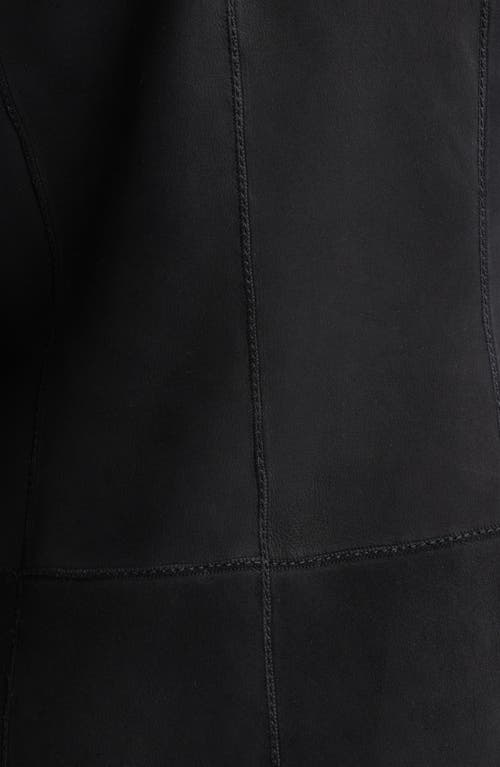 Hiso Desire Geniune Shearling Coat In Black