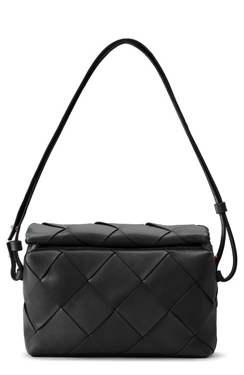 Samantha Woven Leather Shoulder Bag