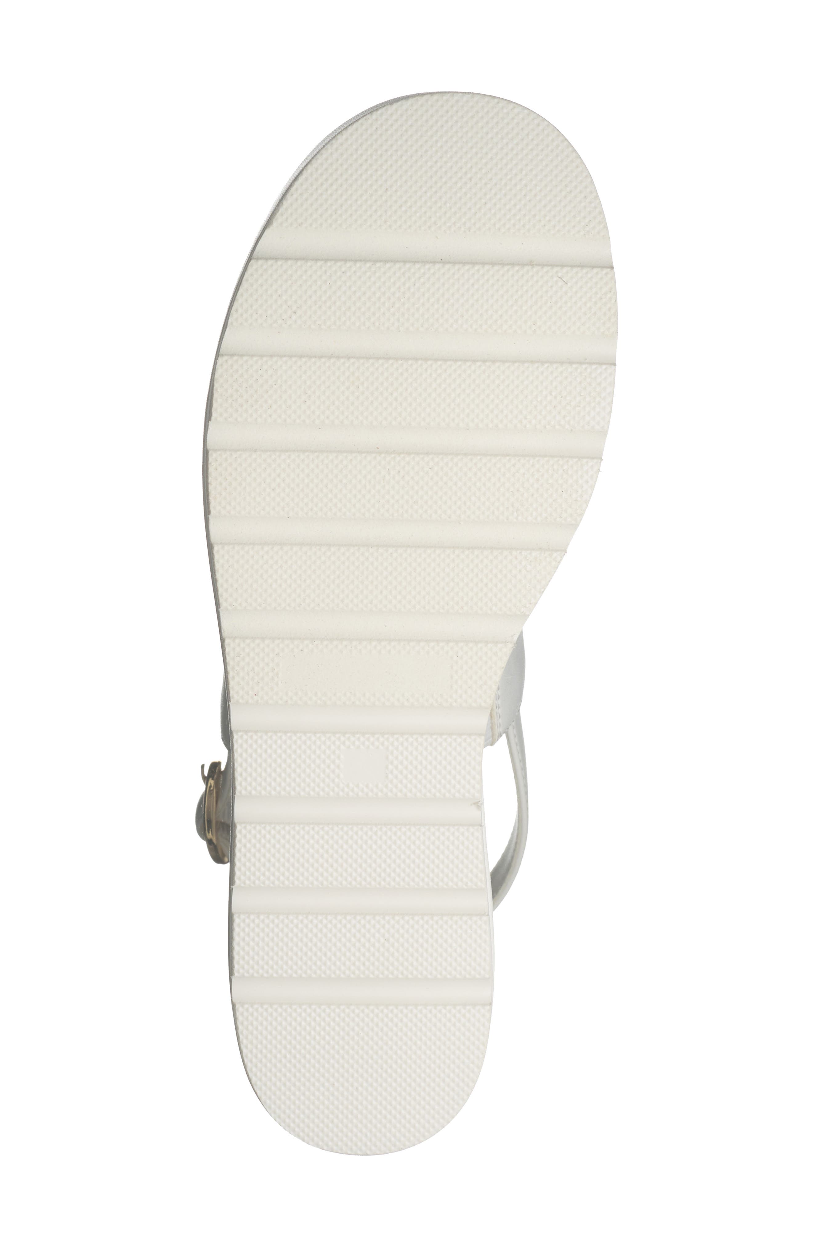KARL LAGERFELD PARIS Cleome Slingback Platform Wedge Sandal, Alternate, color, Bright White