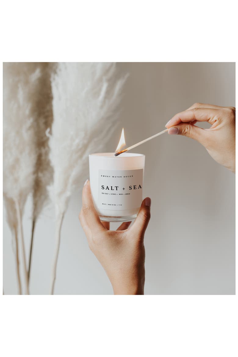 11oz White Jar Candle - Spa Scents, Alternate, color, WHITE