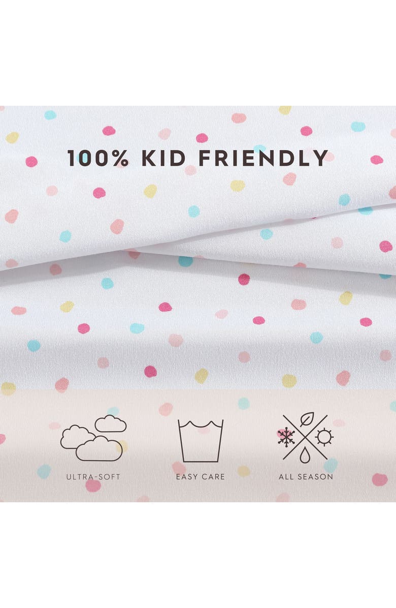 Laura Ashley Confetti Dot Print Sheet Set, Alternate, color, Pastel Pink