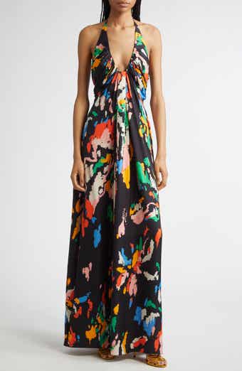 A.L.C. Al Print Halter Gown