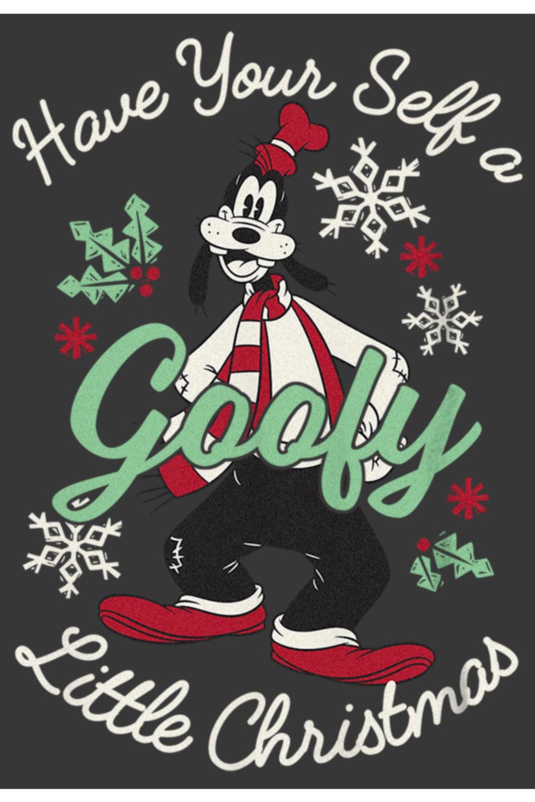 Boy's Mickey & Friends Have A Goofy Christmas  Graphic T-Shirt, Alternate, color, Charcoal Heather