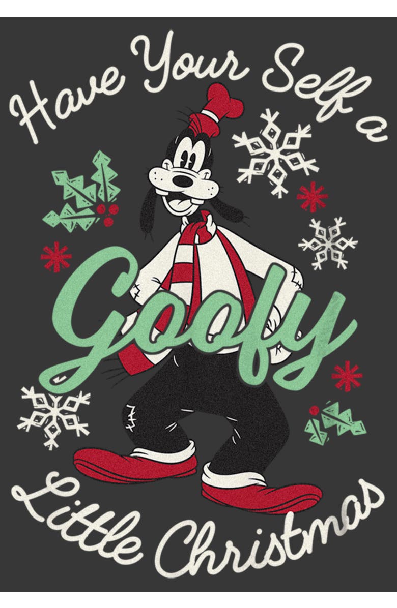 Mickey & Friends Boy's Mickey & Friends Have A Goofy Christmas  Graphic T-Shirt, Alternate, color, Charcoal Heather