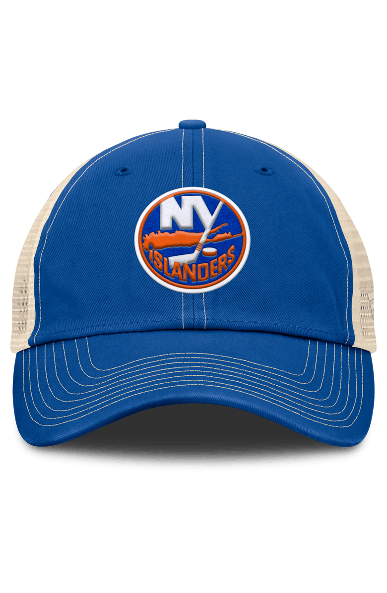FANATICS Men's Fanatics Royal/Natural New York Islanders Rival Trucker Adjustable Hat, Alternate, color, Royal