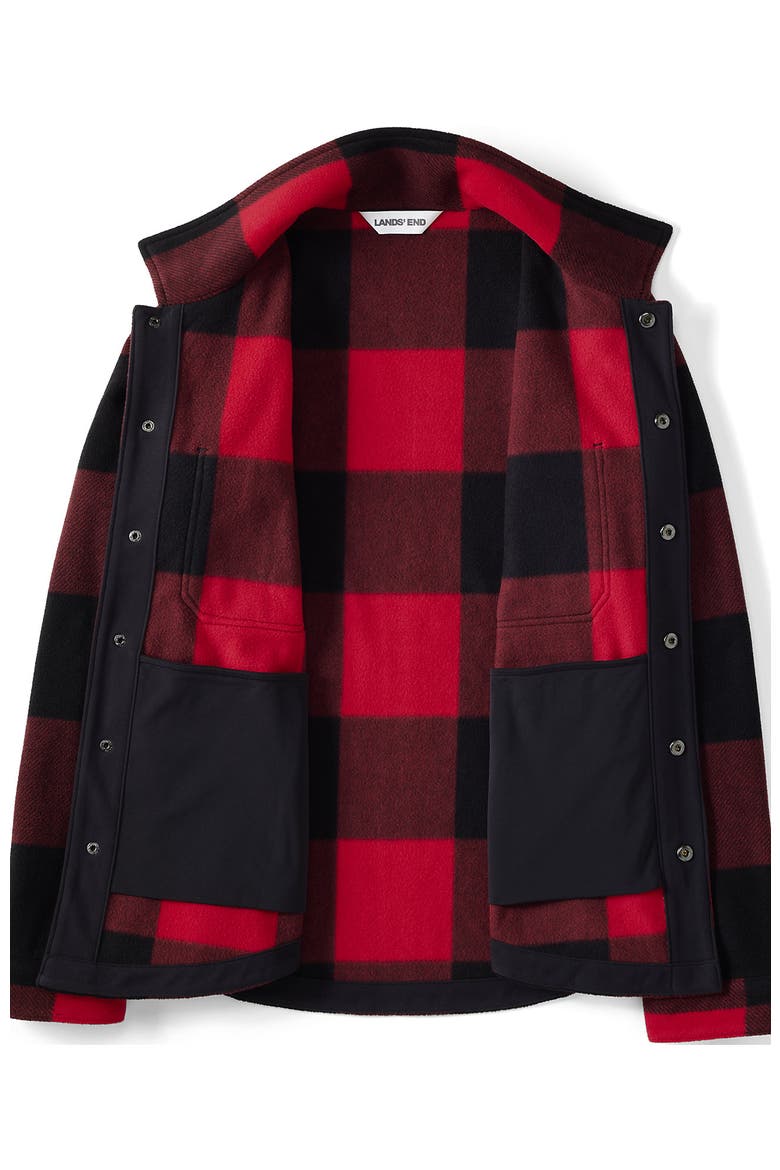 Anyweather Fleece Shirt Jacket, Alternate, color, Compass Red Large Check