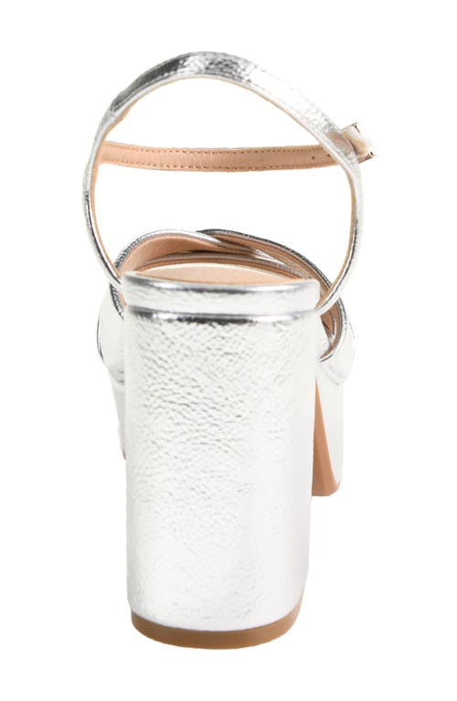Chinese Laundry Tessa Metallic Ankle Strap Platform Sandal In Silver