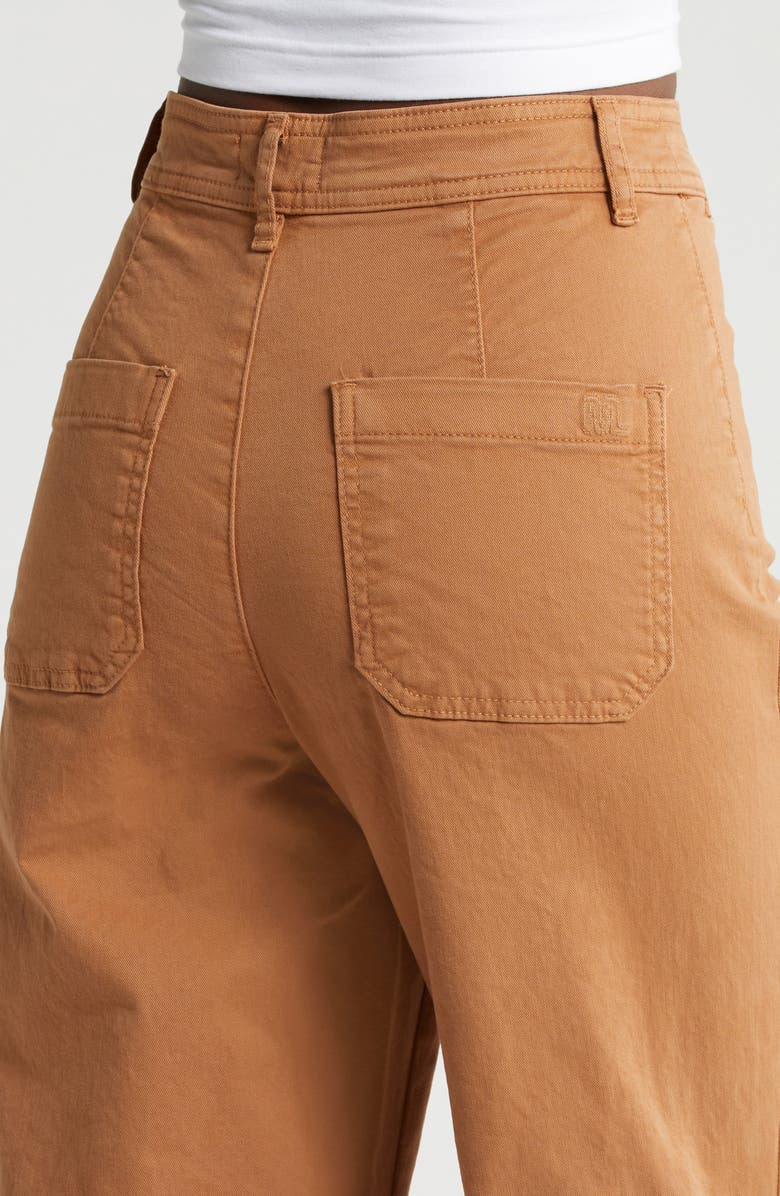 Marine Layer Bridget High Waist Raw Hem Wide Leg Pants, Alternate, color,