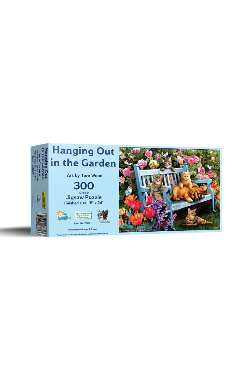 Sunsout Hanging Out in the Garden 300 piece Jigsaw Puzzle for Adults, Main, color, Multicolor