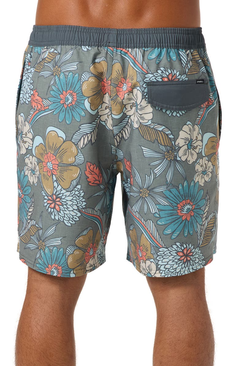 O'Neill Hermosa Swim Trunks, Alternate, color, Mulled Basil