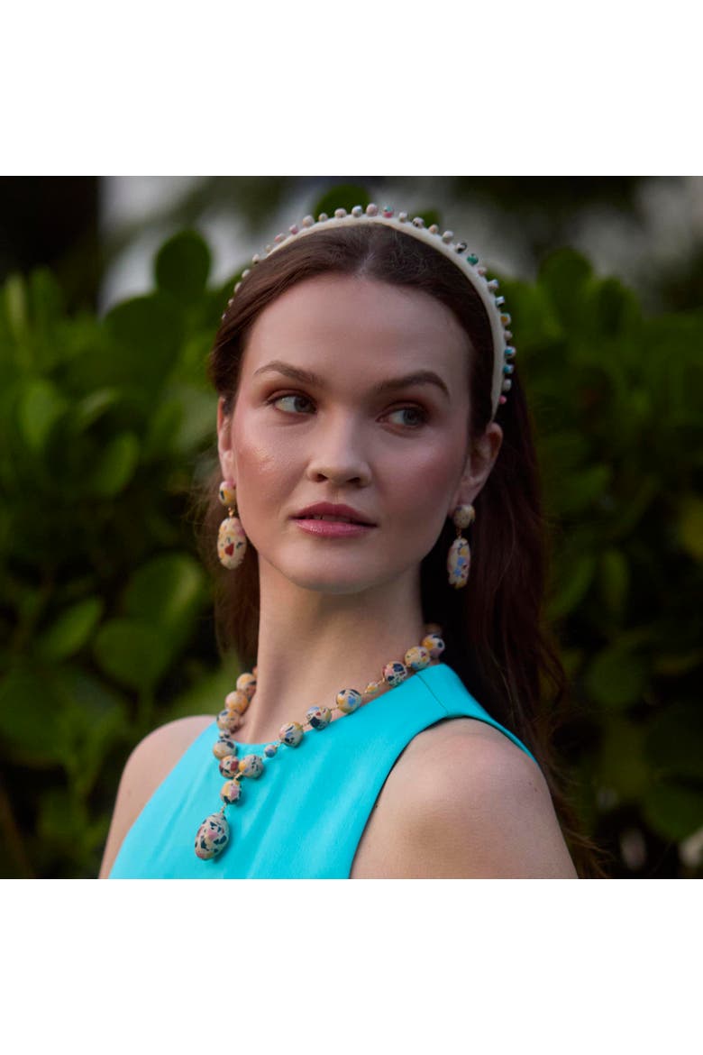 Gigi Embellished  Headband, Alternate, color, CREAM TERRAZZO 960