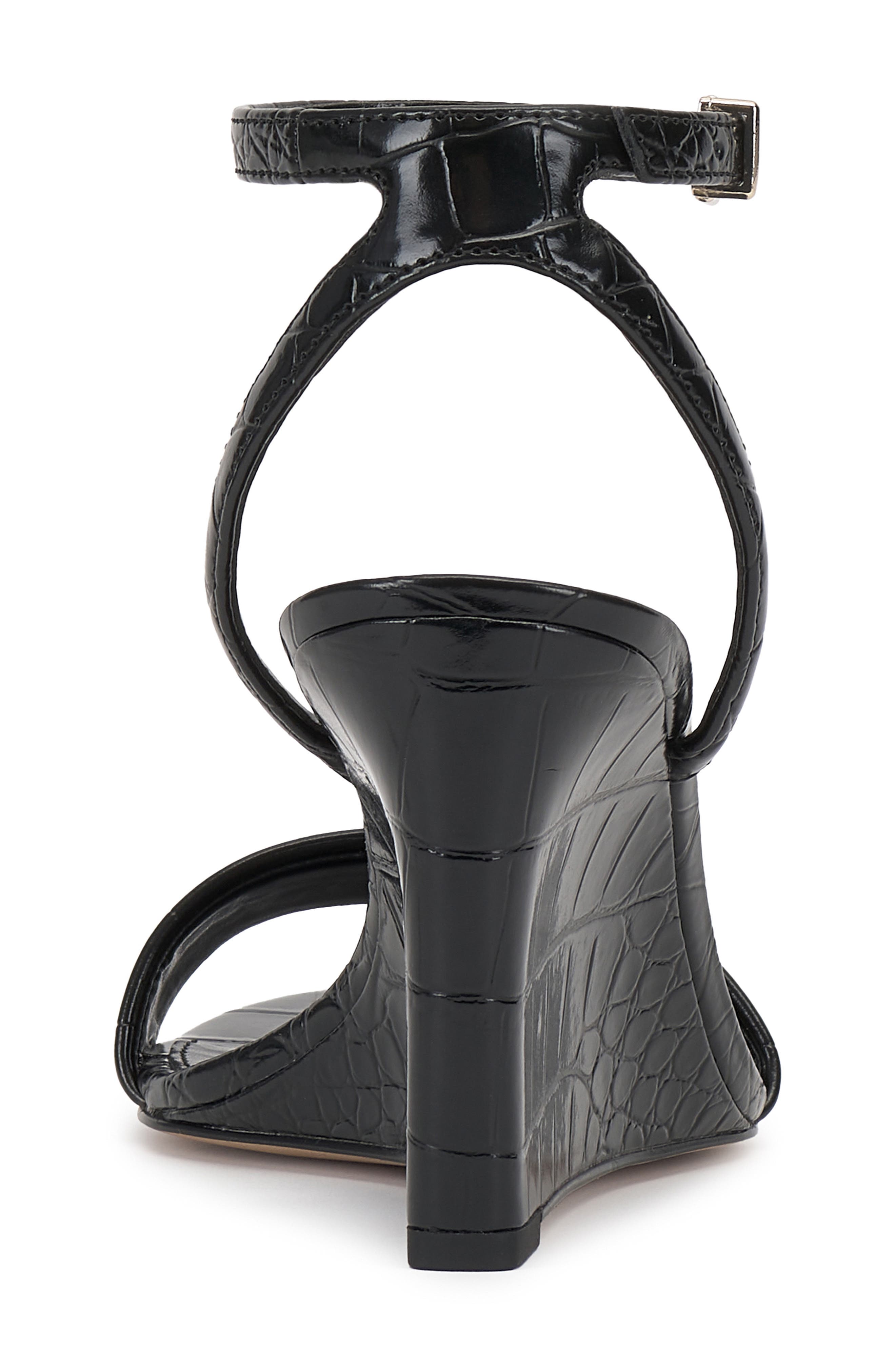 Vince Camuto Jefany Wedge Sandal, Alternate, color, Black Black