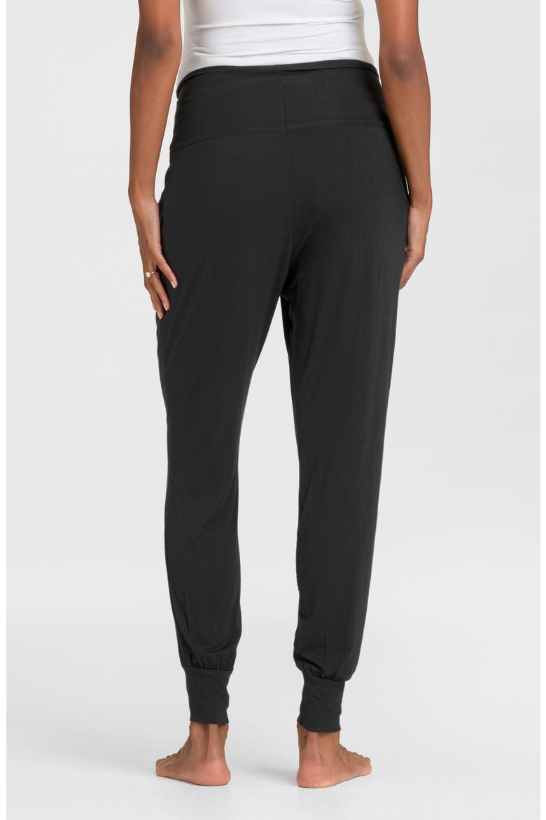 Maternity Joggers, Alternate, color, GREY/ BLACK