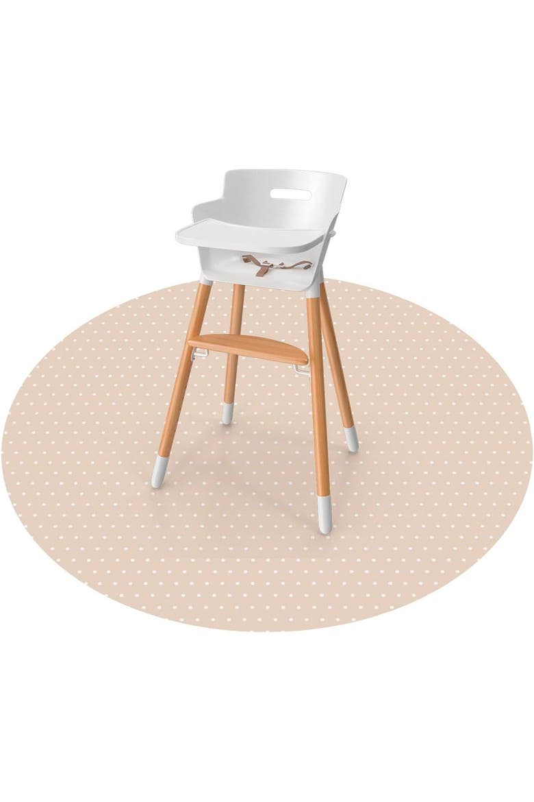 Baby Splat Mat for Kids, Large 51x51 Floor Playmat w/ Durable Waterproof Surface, Main, color, Dotted Sand (Round)