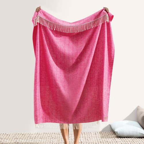 Lands Downunder Italian Herringbone Throw In Pink