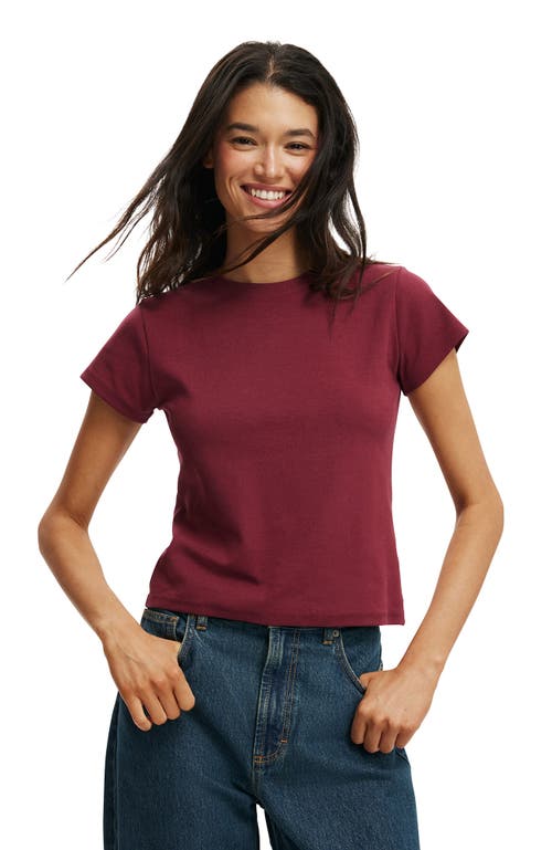Cotton On 90s Baby Tee In Brown