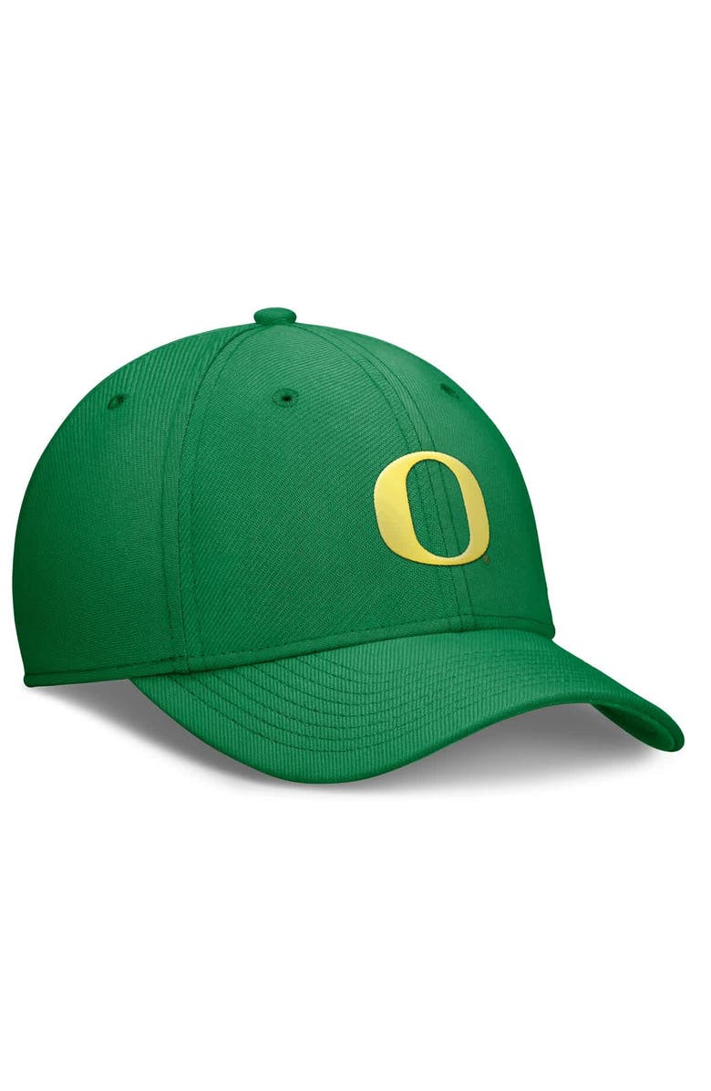 Nike Men's Nike Green Oregon Ducks 2024 On-Field Swoosh Flex Hat, Alternate, color,