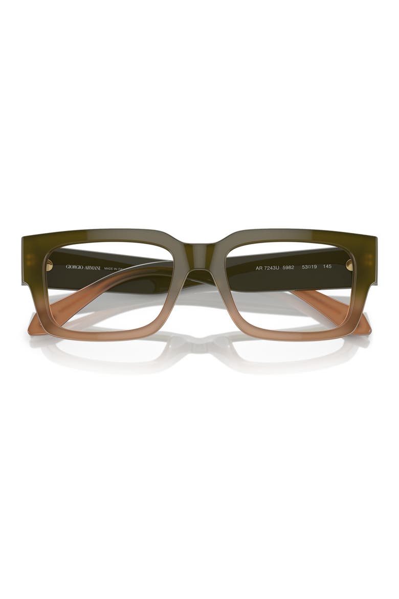 53MM RECTANGLE, Alternate, color, GRADIENT GREEN/ BROWN / DEMO