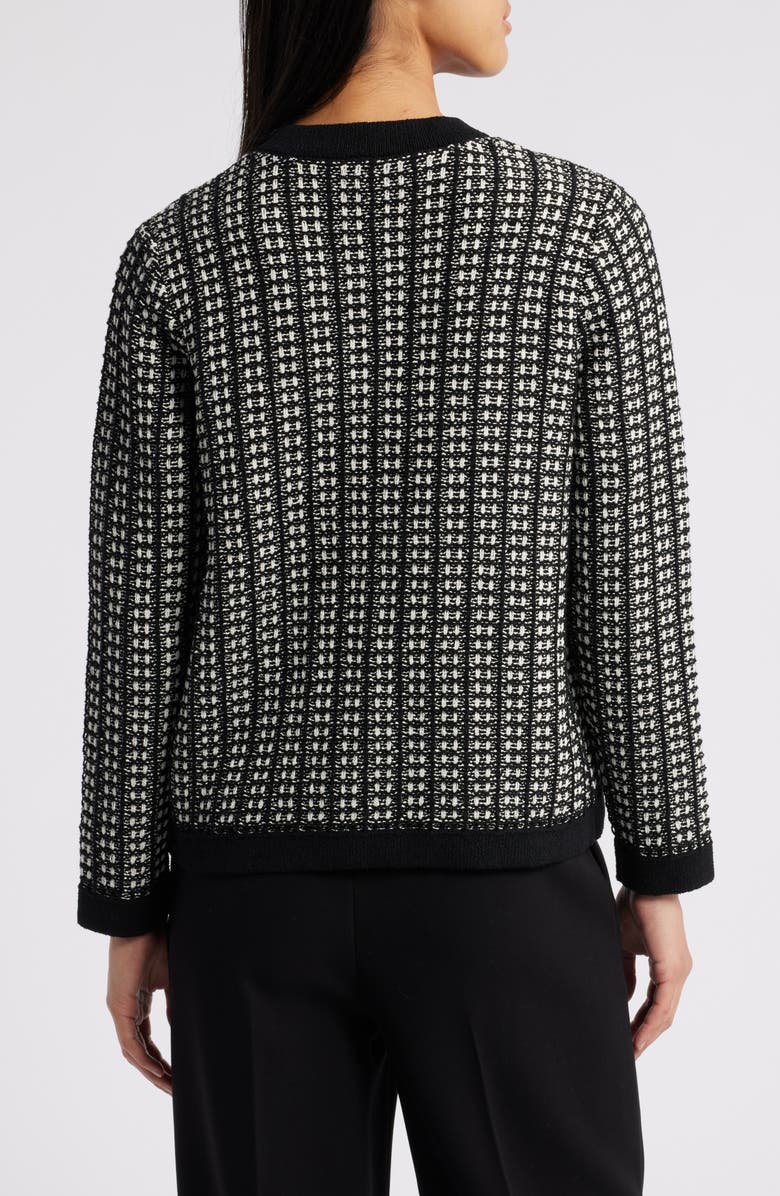 Anne Klein Kissing Textured Open Front Cardigan, Alternate, color, 