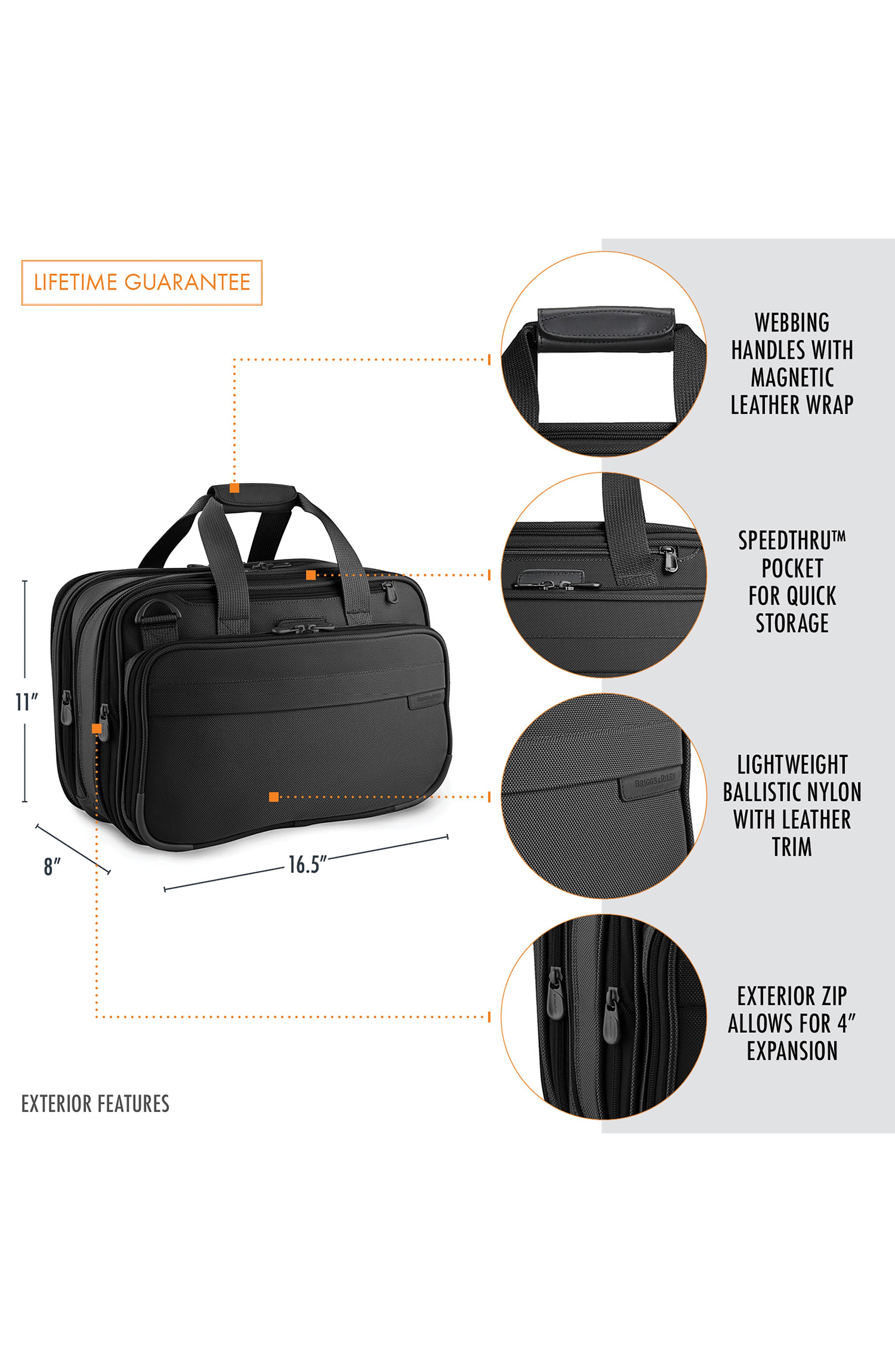 Briggs & Riley Baseline 17-Inch Expandable Cabin Bag, Alternate, color, 