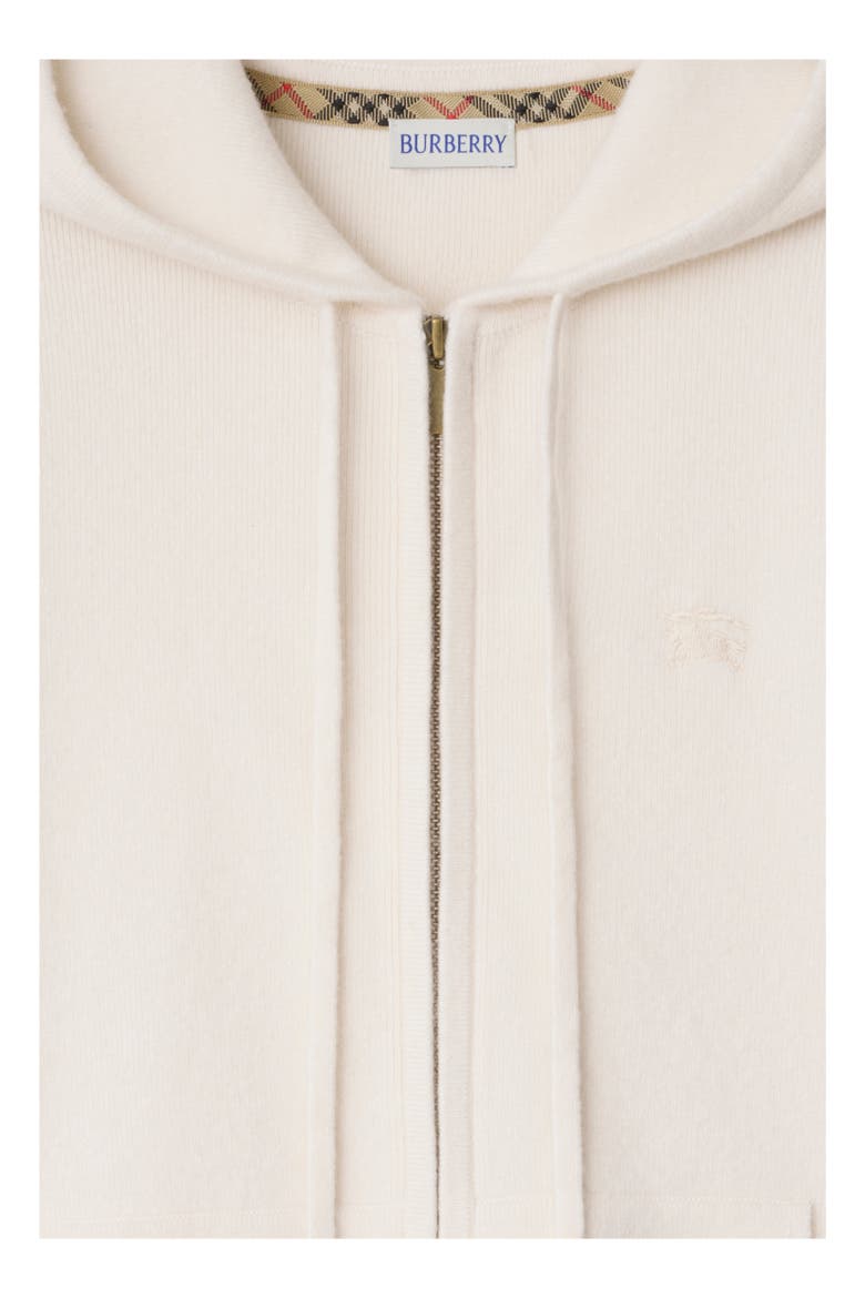 Cashmere Blend Zip Hoodie, Alternate, color, Chalk white