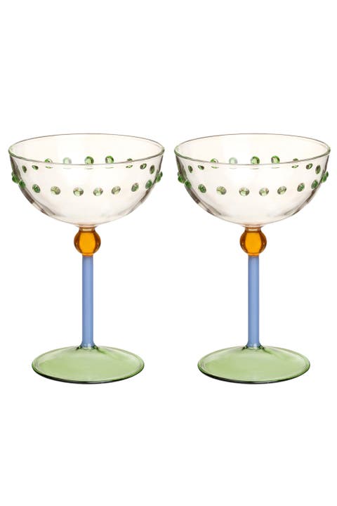 Henan Borosilicate Glass Martini Glass 10 oz Set of 2