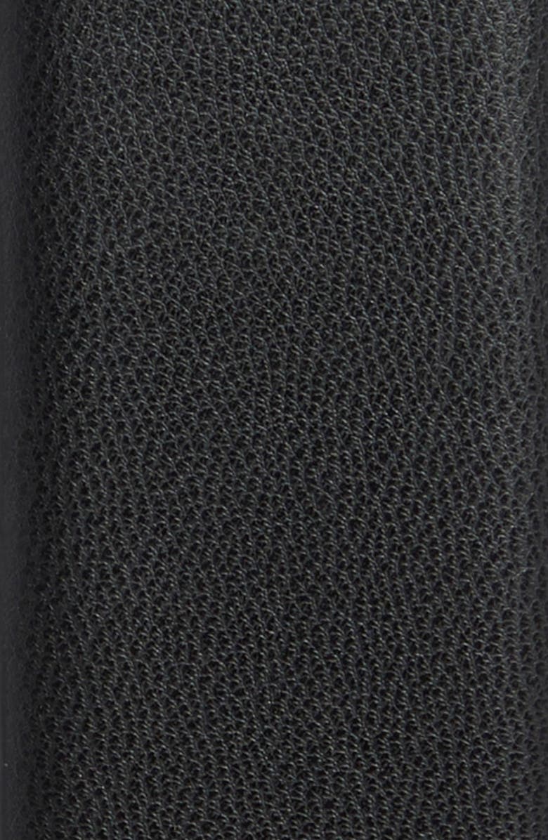 Vince Camuto Buckle & Double Keeper Faux Leather Belt, Alternate, color, Black Gold