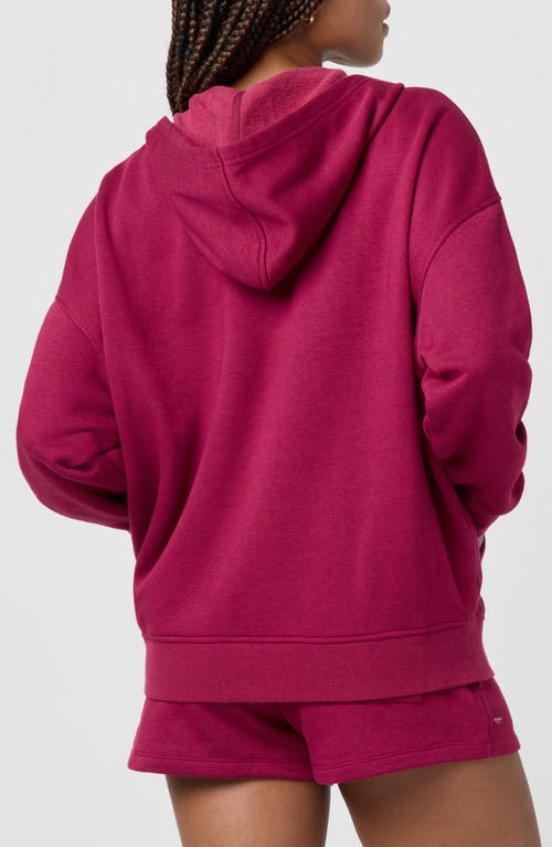 Florence By Mills Cozy Crush Oversize Zip Hoodie In Red