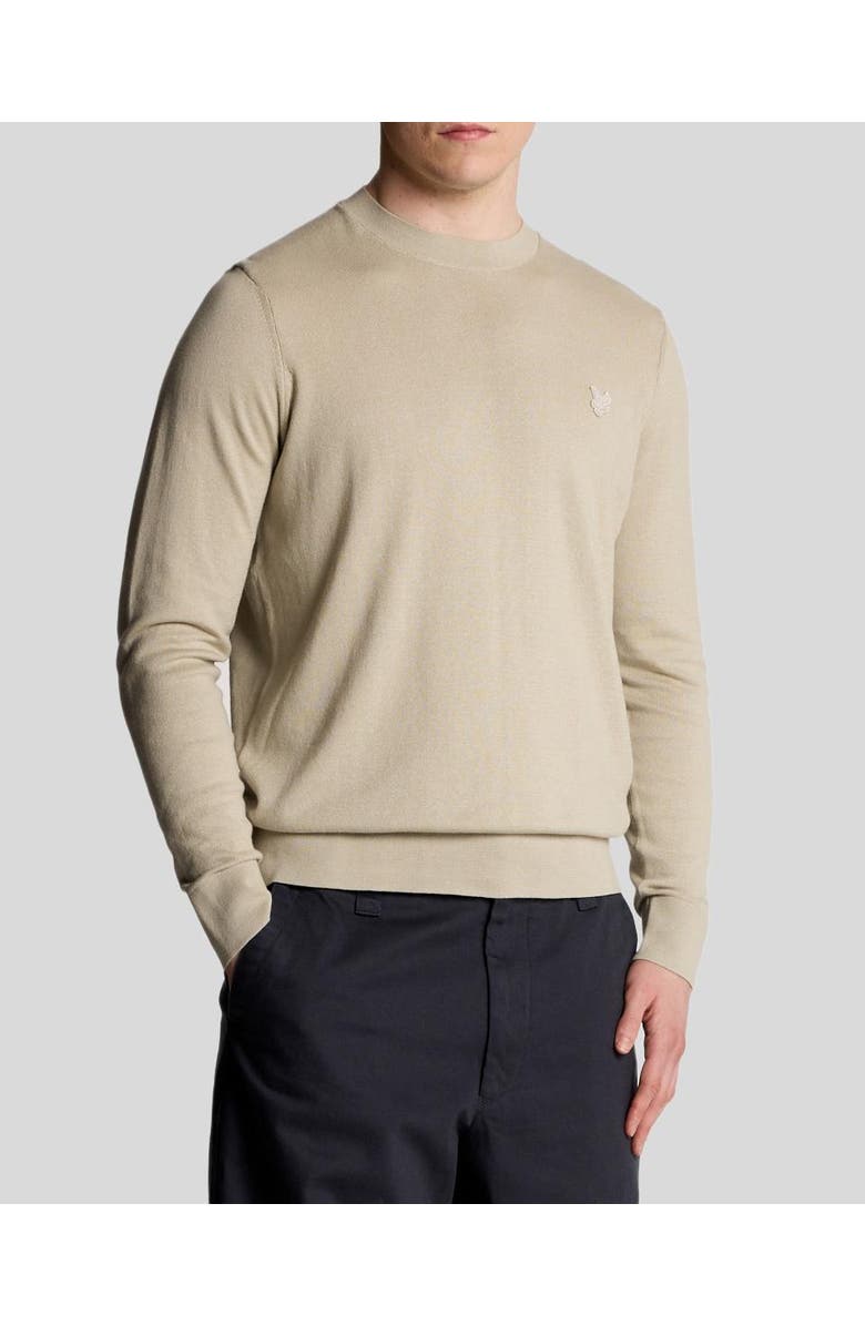 Lyle & Scott Tonal Superfine Crew Neck Sweater, Alternate, color, Willow Grey