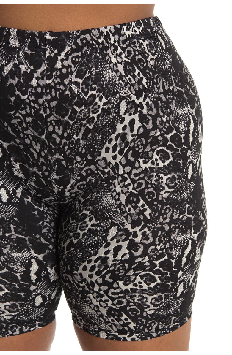 FRENCH AFFAIR Snake Skin Print T-Shirt & Bike Shorts Pajama 2-Piece Set, Alternate, color, 