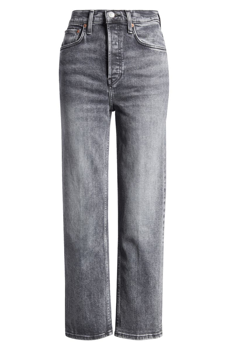 Re/Done '70s Ultra High Waist Stove Pipe Jeans, Alternate, color, 