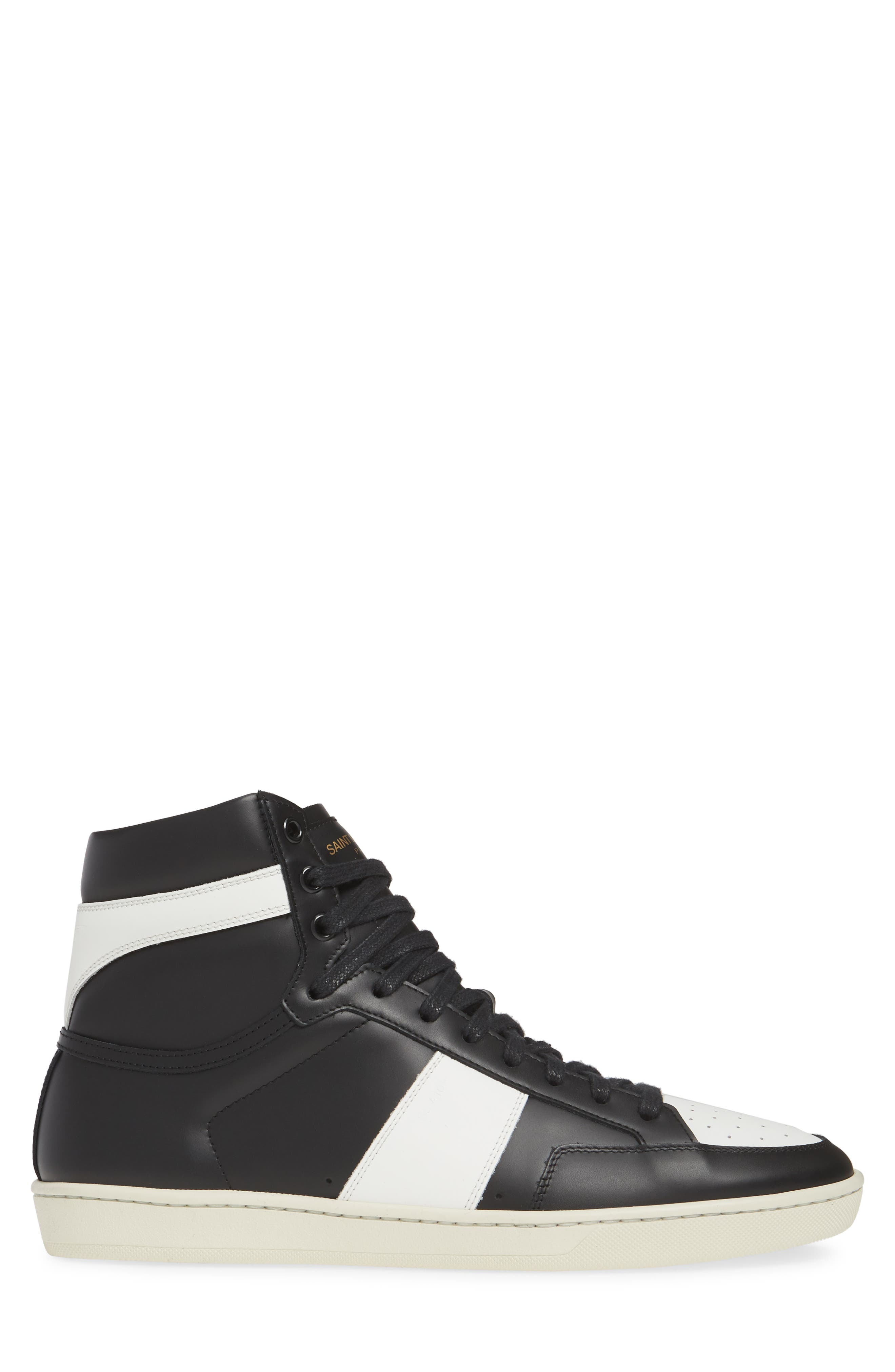 SL/10H Signature Court Classic High Top Sneaker, Alternate, color, BLACK/ WHITE