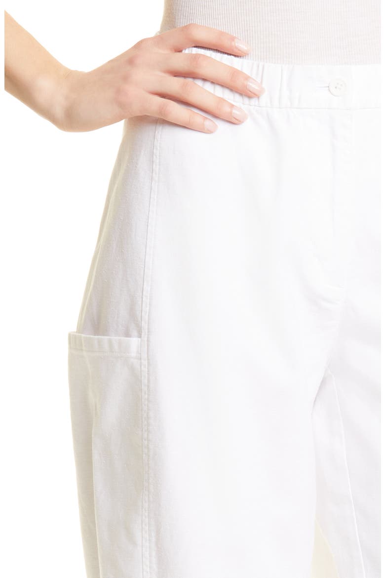 Lantern Organic Cotton Blend Cargo Pants, Alternate, color, WHITE