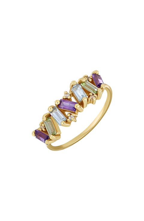 14K Gold Semiprecious Stone Ring